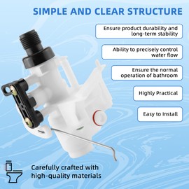 31705 31688 RV Toilet Water Valve Kit Fit for ThetfordAqua MagicV High and Low Models - Replaces 31687, 31648, 31652, 31672, 31683 Freeze Resistance & Leakage-Resistant by AMI PARTS