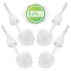 Tofficu 5Pcs Soft Toilet Bowl Brush, White, Polypropylene