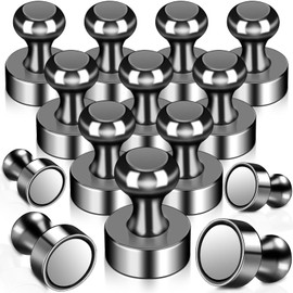 swihorab Starke Magnete, 14 Stück Schwarz Neodym Magnete Extra Stark, Mini Magnet für Kühlschrank, Magnettafel, Kegelmagnete, Stecktafel, Pinnwand Kleine Magnete für Whiteboard Büro Kühlschrankmagnete