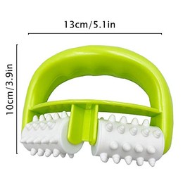ximai Cellulite Massager Tool, Fascia Blaster Manual Roller with Two-Wheel for Muscle Soreness and Remove Cellulite,Lymphatic Drainage Massager Body Roller Brush for Legs,Neck,Shoulder and Back (Green)