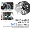 Opuweiy Car Backseat Fan, USB Dual Head Vehicle Rear Seat