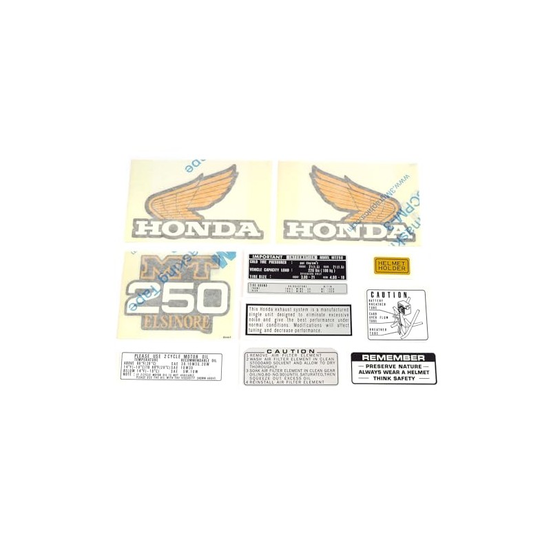 Decal Set - Compatible with Honda MT250 Elsinore - 1975