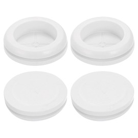 sourcing map 6Pcs Rubber Grommets 1-6/8" (45mm) Drill Hole, 1-2/4" (38mm) ID Double Sided Hole Plugs Ring Gasket for Firewall Cable Wire Protecting, White