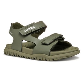 Geox Boys J Fusbetto BO Sandal, Military, 27 EU