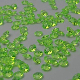 ZKC 4.5mm 10000PCS Green Crystal Acrylic Diamond Vase Fillers Beads for Wedding Centerpiece Table Scatter Shower Party Vase Beads Decorations
