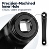 Hominas Bike Crank Arm, 170mm Aluminum Alloy Left Single Chain