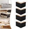 Xuthusman 4Pcs Solid Wood Furniture Legs, Wooden L-Shaped Sofa Feet