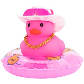 wonuu Car Accessories Rubber Ducks Dashboard Decorations Rubber Duck Pink Accessories Dashboard Duck Car Decorations Car Ducks for Dashboard Car Duck Car Dashboard Decorations, RPG#pink-whitepink