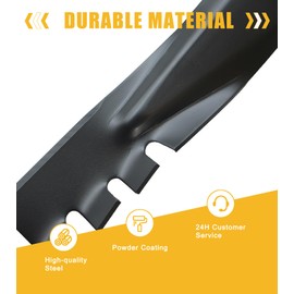 ELELLAGERY 942-04308 Lawn Mower Blades with 42" Deck Fit for Troy Bilt Pony Bronco Mustang Cub Cade XT1 RZT Zero Turn Mowers Replaces OEM 742-04308, 742-04312, 942-04308, 942-04312, 119-8456 Set of 2