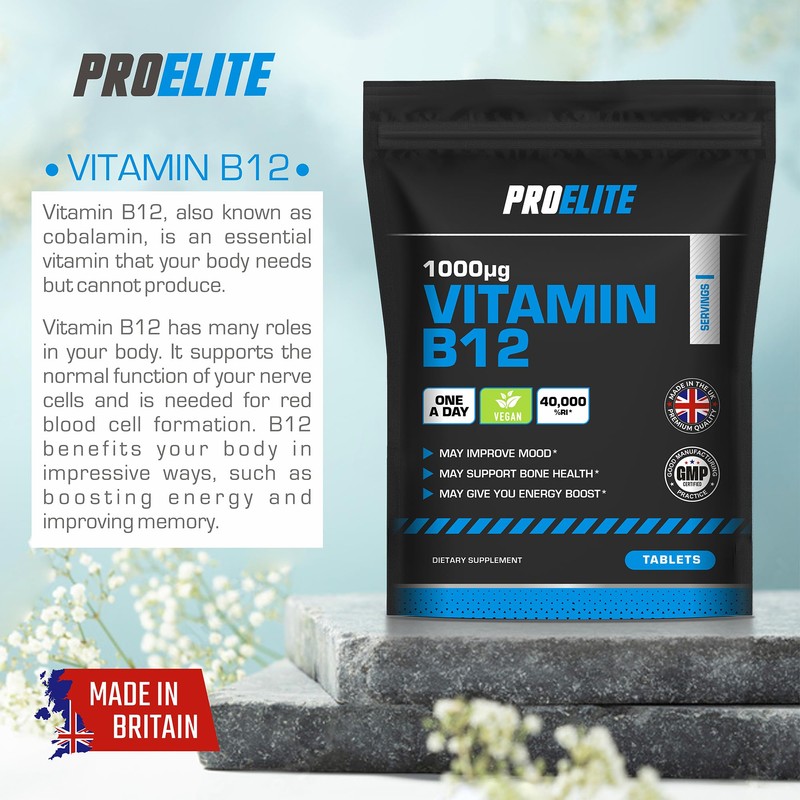 Vitamin B12 Tablets 120 High Strength 1000mcg Vegan B12 Supplement