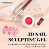 U-Shinein 3D Nail Sculpting Gel,Non Wipe Painting Nail Polish Gel