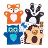 Baker Ross AR637 Woodland Animal Hand Puppet Sewing Kits (Pack