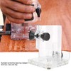 Woodworking Trimmer Router Base, Transparent Plastic Base Adjustment Knob for