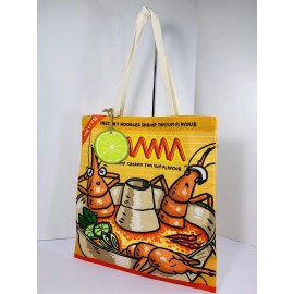 Cute Canvas Tote Shopping Bag Shoulder Bag  THAI Mama มาม่า ต้มยำกุ้ง TOM YUM KUNG