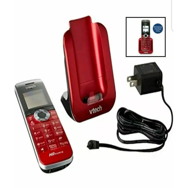 VTech DS6401-16 Accessory Cordless Handset, Red | Requires A DS6421,
