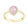 Old English Jewellers 9ct Yellow Gold Pink Sapphire Teardrop Cluster