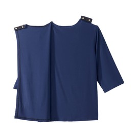 Women’s Open-Back Adaptive Shirred Top - Navy MED
