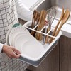 Sipobuy Collapsible Bowls, Plates, and Dishes Drainer, Portable Space-Saving Dish