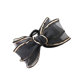 Vingtaine H7903-BLACK Organdy Ribbon Hair Claw for Adults, Women’s