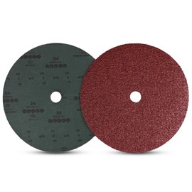 BHA Aluminum Oxide Resin Fiber Sanding and Grinding Discs, 9” x 7/8” Arbor Hole - 25 Pack (120 Grit)