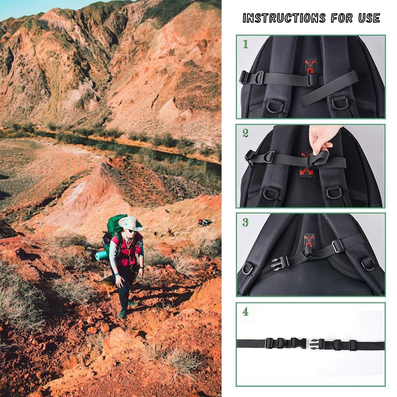 Snmzlc 1 Pack Backpack Chest Straps,with 1 Quick Release Buckle,2