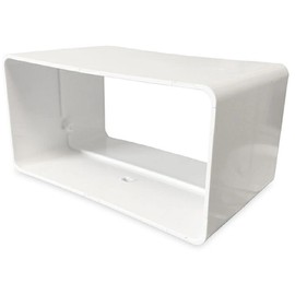 Connector 110 x 55 mm Flat Duct Rectangular Pipe Connector Ventilation System Heating Cooling Air Conditioning Ventilation System White Flat Duct Connector
