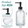 4 Pack Glass Soap Dispenser 14 oz, Refillable Clear Pump