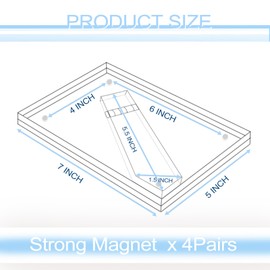 SHZYGQ 3 Pack (5×7) - Acrylic Picture Frames Clear Picture Frames with Stand Magnetic Frame Acrylic Lucite Frameless photo frame Desktop Display