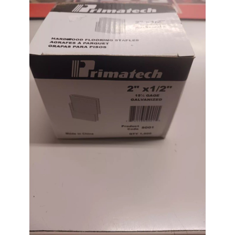 Primatech 2-inch Hardwood Flooring Staples - 15-1/2 Gauge Galvanized, 1000-Pack