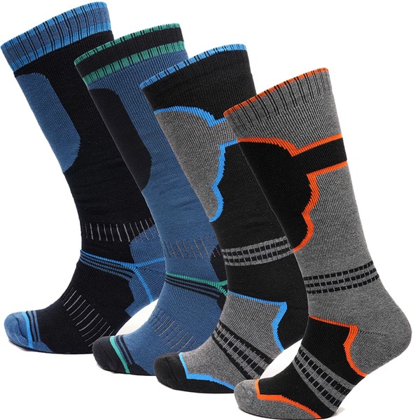 INSIGNIA 4 Pack Perfomance Mens Thermal Ski Socks (UK, Numeric,