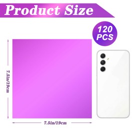 Ahardaim 120Pcs Colored Cellophane Sheets, 7.5 x 7.5 Inch Cellophane Paper, Colored Cellophane Wrap for DIY Arts Crafts, Packaging Small Gifts, Candy Wrapping, Holidays and Parties Decoration