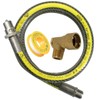 SPARES2GO Universal Oven Cooker Gas Supply Hose, PTFE Pipe Tape