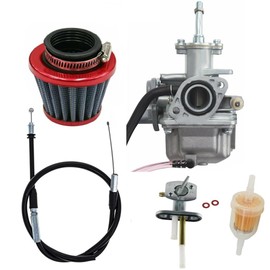 Carburetor For Yamaha Champ 100 YFM 100 Badger 80 YFM 80 Raptor 50 YFM50R Carb w/Fuel Filter Air Filter Fuel Valve Petcock Throttle Cable ATV Quad