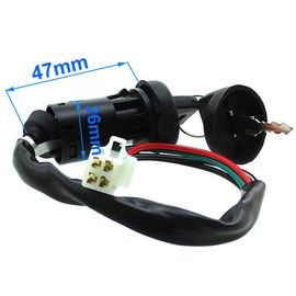 TC-Motor 4 Pin Wire On Off Stop ATV Kill Ignition Key Switch for 50cc 70cc 90cc 110cc 125cc Engine Chinese Go Kart 4 Wheeler Quad