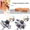 45 Degree Lock Miter Router Bit 1/4 Shank 3-Piece Set: