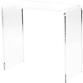 Plymor Clear Acrylic Vertical Rectangular Display Riser, 12" H x 12" W x 6" D (3/8" Thick)