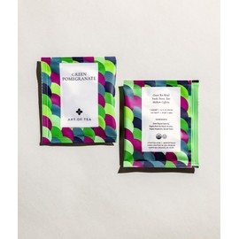 Art of Tea | Organic Green Pomegranate Tea| 50 Eco Friendly Pyramid Tea Bag Sachets