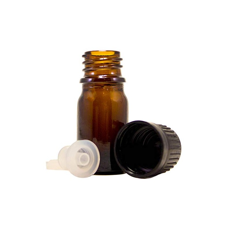 5 ml (1/6 fl oz) Amber Glass Bottle with Euro