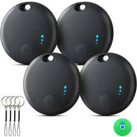 Air Tag Key Finder Pack of 4, Air Tags Smart Tag, Bluetooth Suitcase Tracker Compatible with Apple Where is? App (iOS Only), Find and Keep an View of Your Things: Keys, Wallets, Luggage, Backpacks