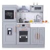 GarveeLife Wooden Play Kitchen, Kids Kitchen Playset with Microwave, Oven,