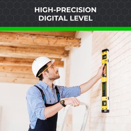 TOOLZILLA Elite 24-Inch Smart Digital Level - IP54 Rated for Dust and Water Resistance - Precision Torpedo Level Measurement Tool - Durable, Shock-Resistant Build with Extended Battery Life