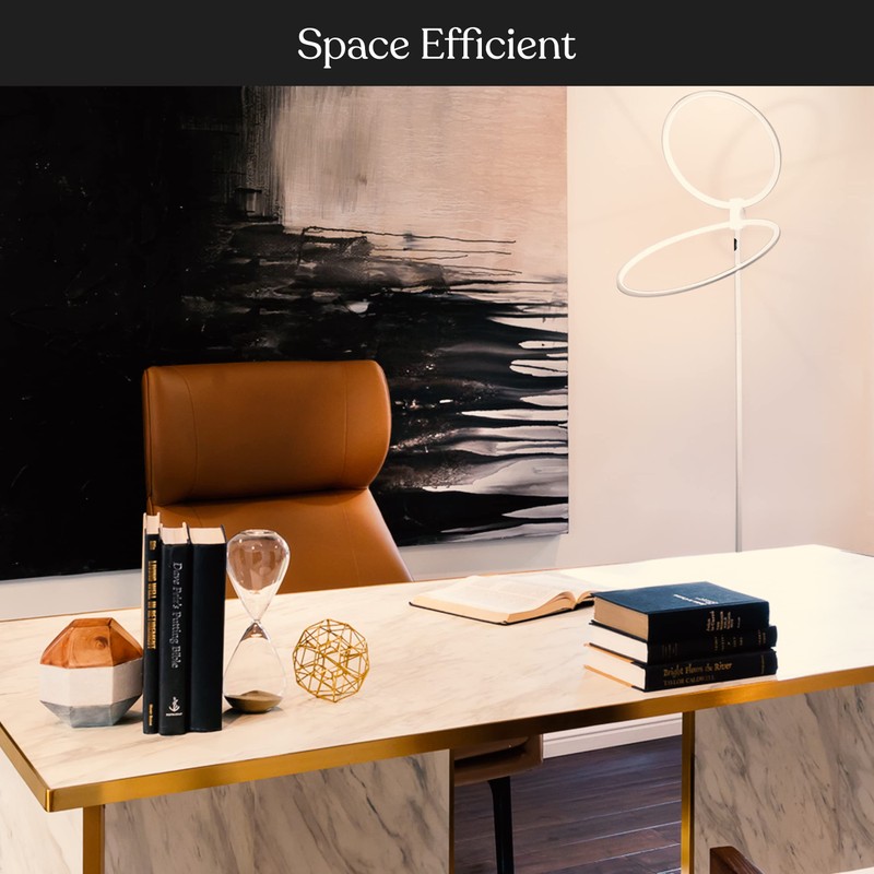 Brightech Eclipse Dimmable LED Floor Lamp, Modern Torchiere Floor Lamp