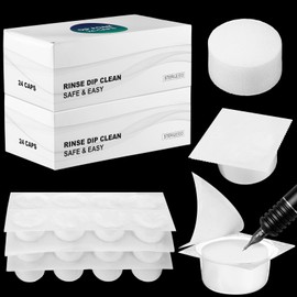 Heigble 24 Pcs Dip Foam Rinse Cup Disposable Dip Cups Cleaning for Needles Tip Professional Cartridge Foam for Blending Rinsing Diluting Drying Ink