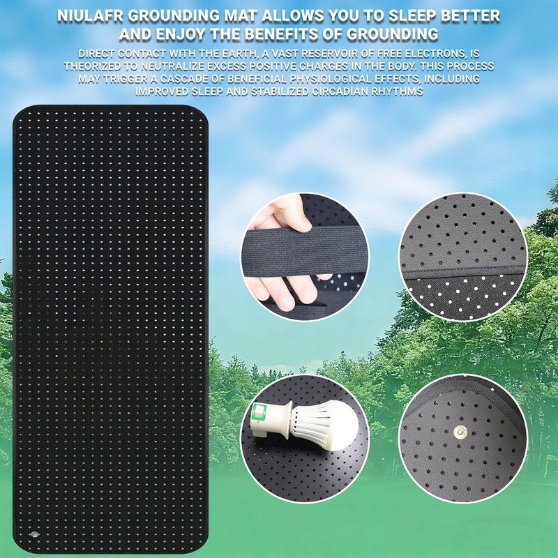 NIULAFR Grounding Mat for Bed, King Size Earth Connected Conductive