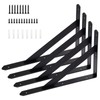 ANDCHI Shelf Bracket, L-Shaped, Set of 4, Wall Mounting, Shelf
