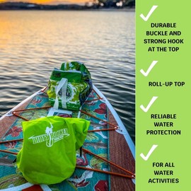 Dirty Hooker Fishing Gear Waterproof Dry Bag 5L – Waterproof Storage Bag for Kayaking, Beach, Rafting, Boating, Fishing – Waterproof Backpack - Fishing Accessories for Men and Women (Lime Green)