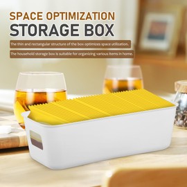 Mobestech Multifunctional Storage Bins 8 Pcs Plastic Rectangle for Home Office and Bathroom Organization