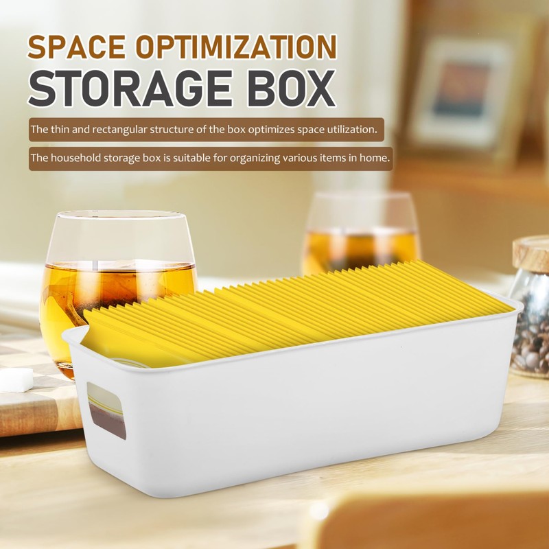 Mobestech Multifunctional Storage Bins 8 Pcs Plastic Rectangle for Home