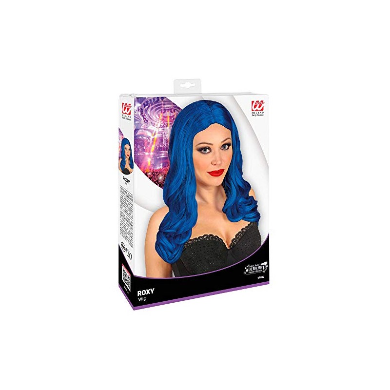Widmann 09812 – Roxy Wig Blue Every Night Party Fashion,