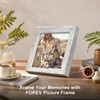 TOFOREVO 5x5 Picture Frames Set of 6 Distressed White Wood